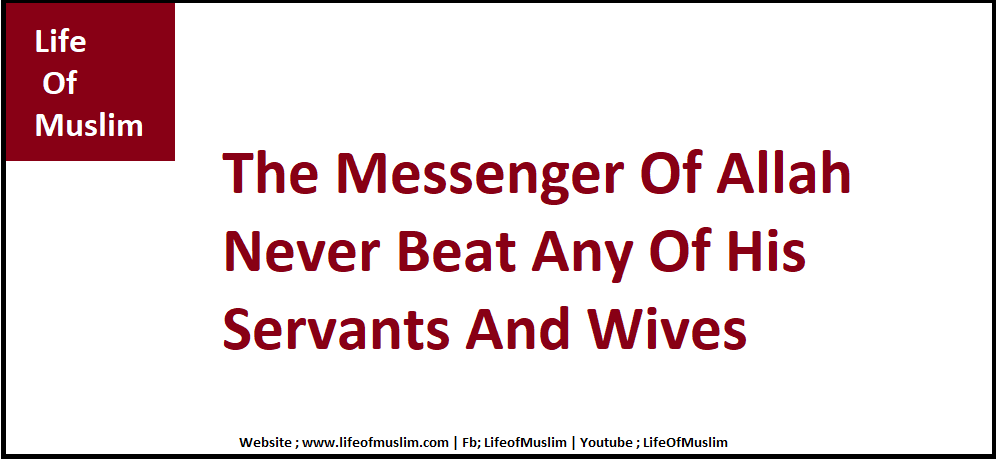 The Messenger Of Allah Never Beat Any Of His Servants And Wives
