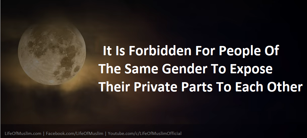 It Is Forbidden For People Of The Same Gender To Expose Their Private Parts To Each Other