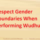 Respect Gender Boundaries When Performing Wudhu